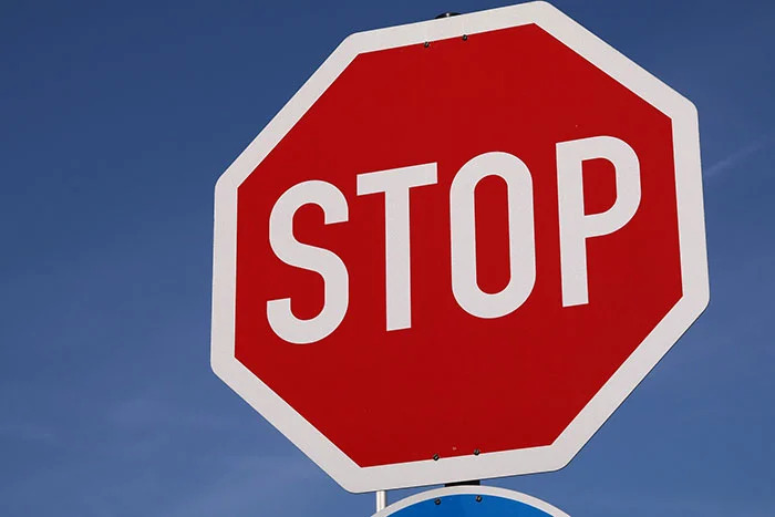 Red Color stop symbol
